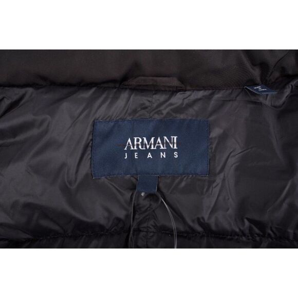 Armani Jeans Womans Down Jacket Coat Sz 38 XS US 2 Black Faux Fur Trim Hood NWT - Picture 7 of 7